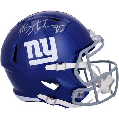 Michael Strahan New York Giants signierter Riddell Speed Replica-Helm Image