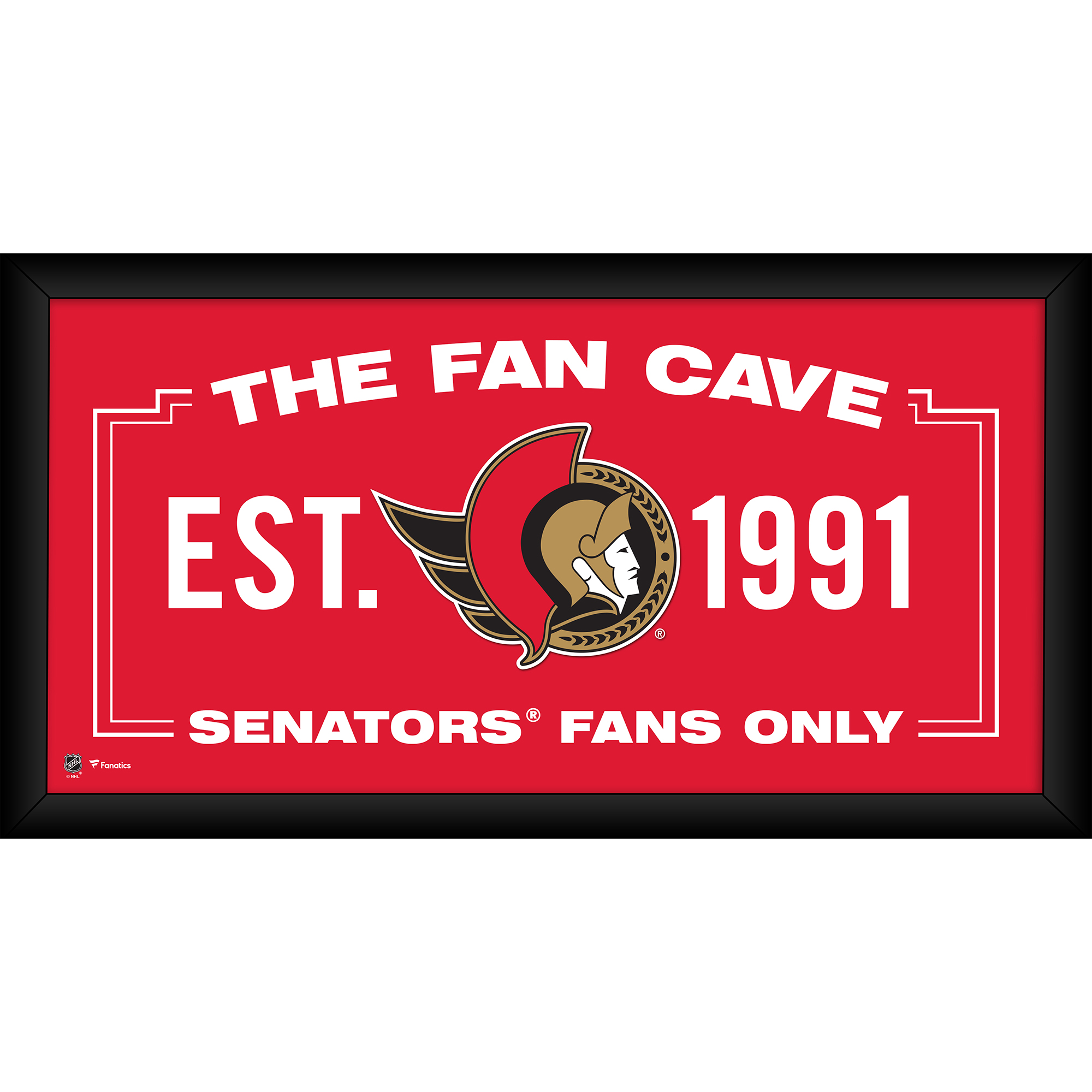 Ottawa Senators Gerahmte 10" x 20" (2020-heute) Fan Cave Collage Image