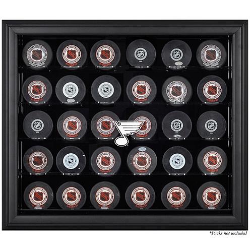 St. Louis Blues 30-Puck-Vitrine, schwarz