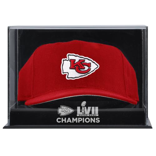 Acryl-Vitrine mit Logo der Kansas City Chiefs für die Champions des Super Bowl LVII