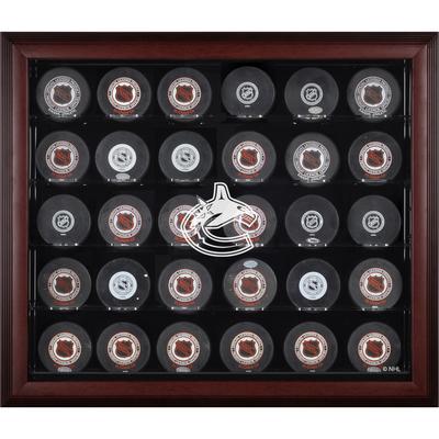 Vancouver Canucks Vitrine aus Mahagoni für 30 Pucks Image