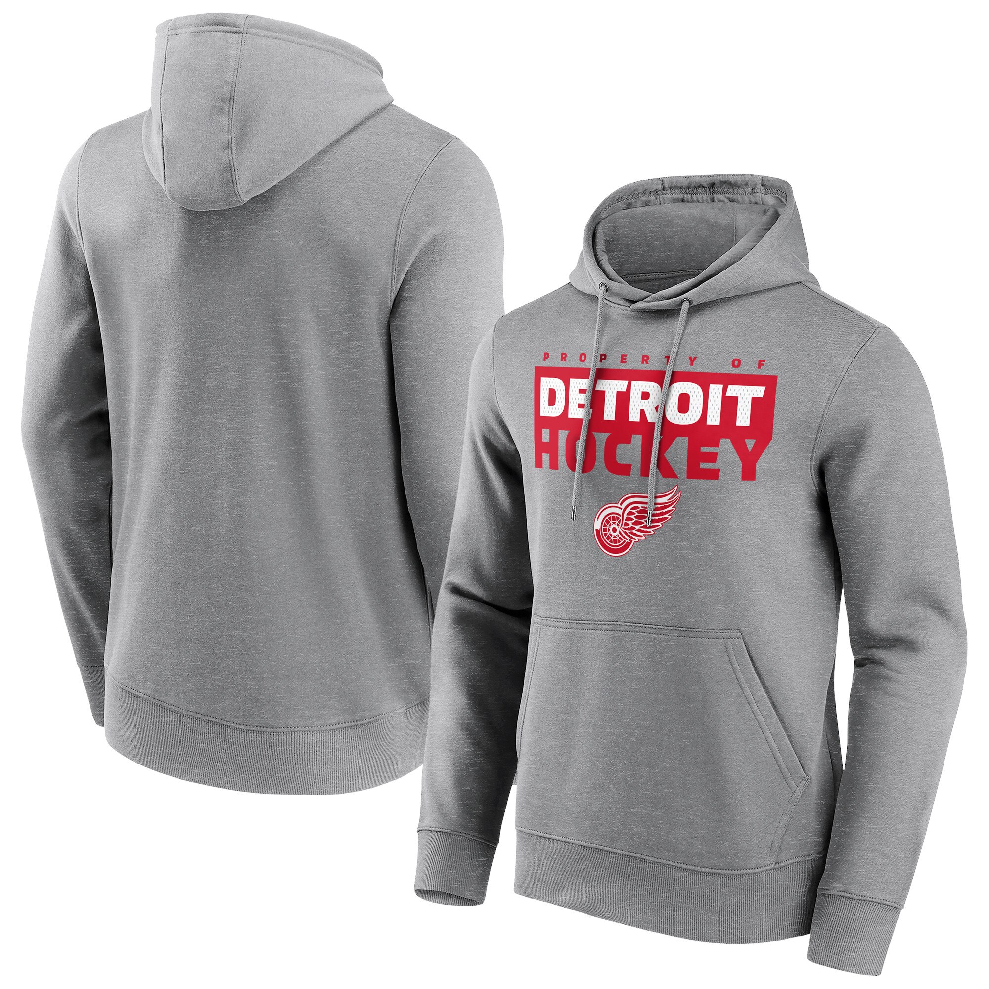 Detroit Red Wings Fanatics Branded Gain Ground Hoodie - Sportgrau - Herren Image