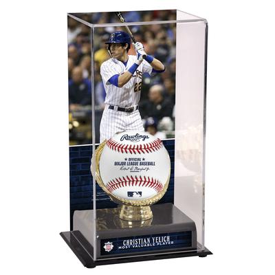 Christian Yelich – Vitrine mit goldenem Handschuh der Milwaukee Brewers 2018 NL MVP mit Bild Image