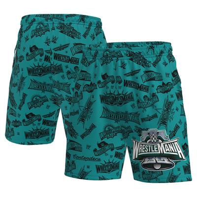 Contenders Clothing WrestleMania 40 Mesh-Shorts für Herren in Grün Image