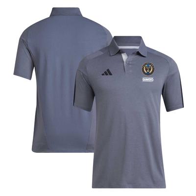 Graues adidas Philadelphia Union 2024 Trainingspolo für Herren Image