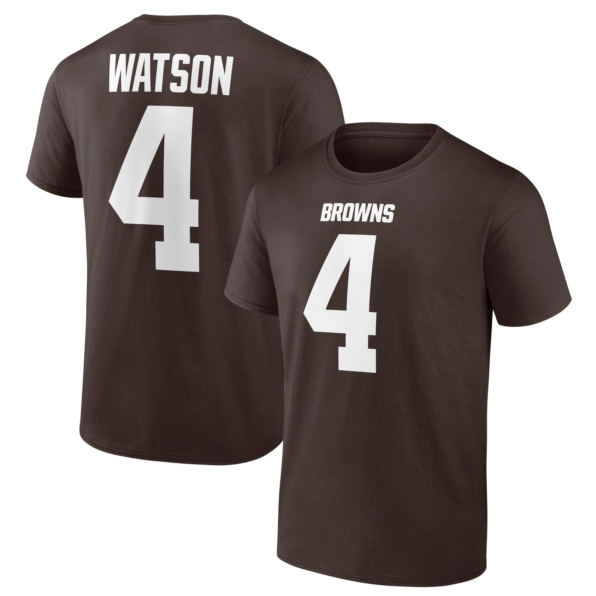 Cleveland Browns Name und Nummer Grafik T-Shirt - Deshaun Watson 4 - Herren Image