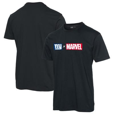 Schwarzes New York Giants Marvel-Logo-T-Shirt für Herren Image