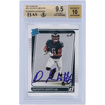 DeVonta Smith Philadelphia Eagles signierte 2021 Panini Donruss bewertet Rookie #261 BAS authentifizierte 9,5/10 Rookie-Karte - 9,5/9,5/10/9,5 Unterbewertungen Image