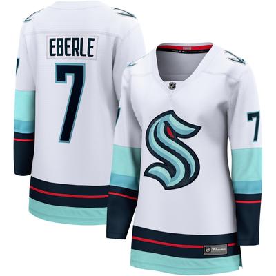 Weißes Seattle Kraken Away Premier Breakaway-Spielertrikot von Jordan Eberle für Damen von Fanatics Image
