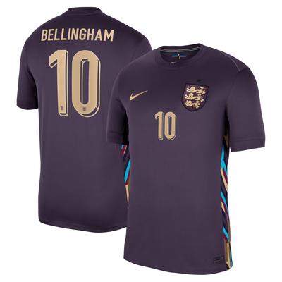 England Nike Stadium Auswärtstrikot 2024 mit Aufdruck Bellingham 10 Image