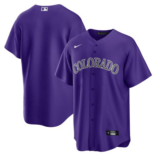 Lila Nike Colorado Rockies Alternatives Replika-Teamtrikot für Herren