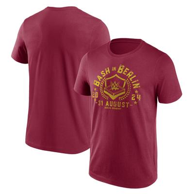 WWE Bash In Berlin 2024 Ring T-Shirt - Burgundrot - Herren Image
