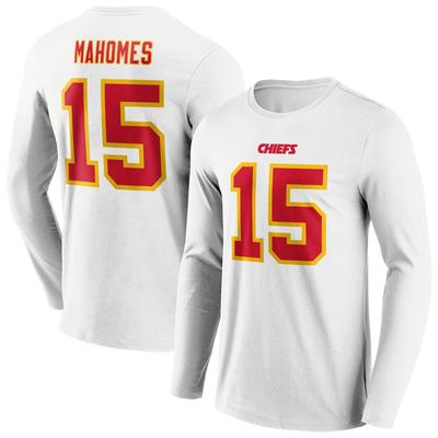 Kansas City Chiefs Road Name & Number Langarm-T-Shirt - Patrick Mahomes - Herren Image