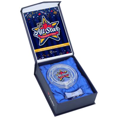 2024 NHL All-Star Game Crystal Puck – gefüllt mit beim Spiel verwendetem Eis Image