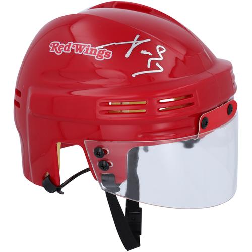 Signierter roter Minihelm von Pavel Datsyuk, Detroit Red Wings