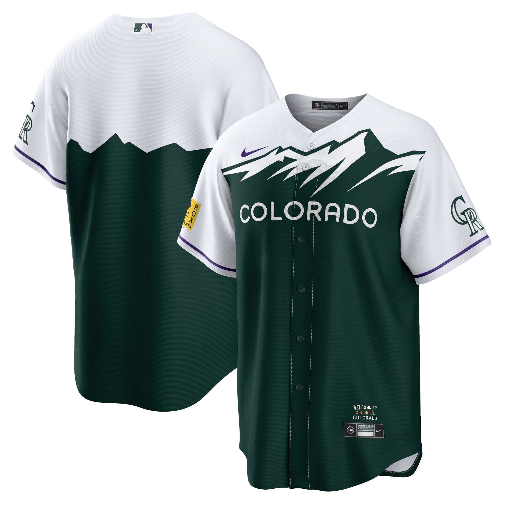 Colorado Rockies Nike Offizielles Replica City Connect Trikot – Herren Image
