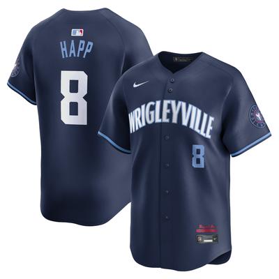 Chicago Cubs Nike MLB Limited City Connect-Trikot – Marineblau – Ian Happ – Herren Image