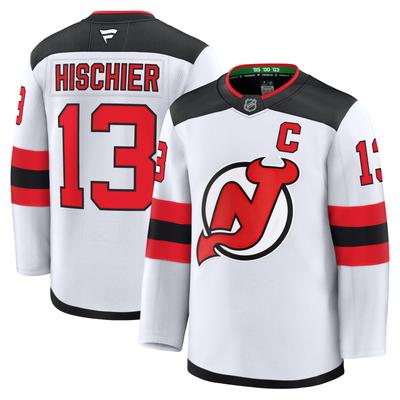 Nico Hischier Fanatics – Weißes New Jersey Devils Auswärts-Premiumtrikot für Herren Image