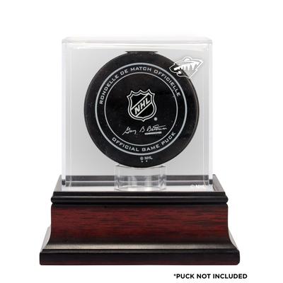 Vitrine mit Hockey-Puck-Logo aus Mahagoni von Minnesota Wild Image