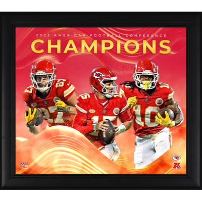 Kansas City Chiefs, gerahmt, 15 x 17 Zoll, 2023 AFC Champions Collage Image