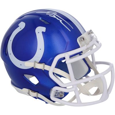Jonathan Taylor Indianapolis Colts Autogramm Riddell Flash Alternate Speed Mini Helm – Signiert mit weißer Tinte Image