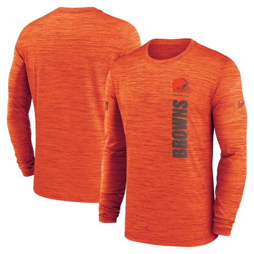 Oranges Nike Cleveland Browns 2024 Sideline Velocity Performance Langarm-T-Shirt für Herren