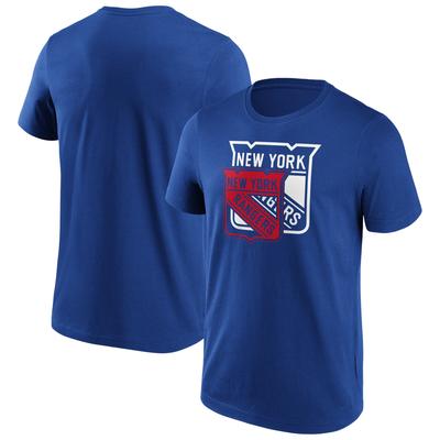 New York Rangers Fanatics Branded Overlay T-Shirt - Royal - Herren Image