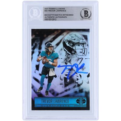 Trevor Lawrence Jacksonville Jaguars signierte 2021 Panini Illusions #59 Beckett Fanatics bezeugte authentifizierte Rookie-Karte Image