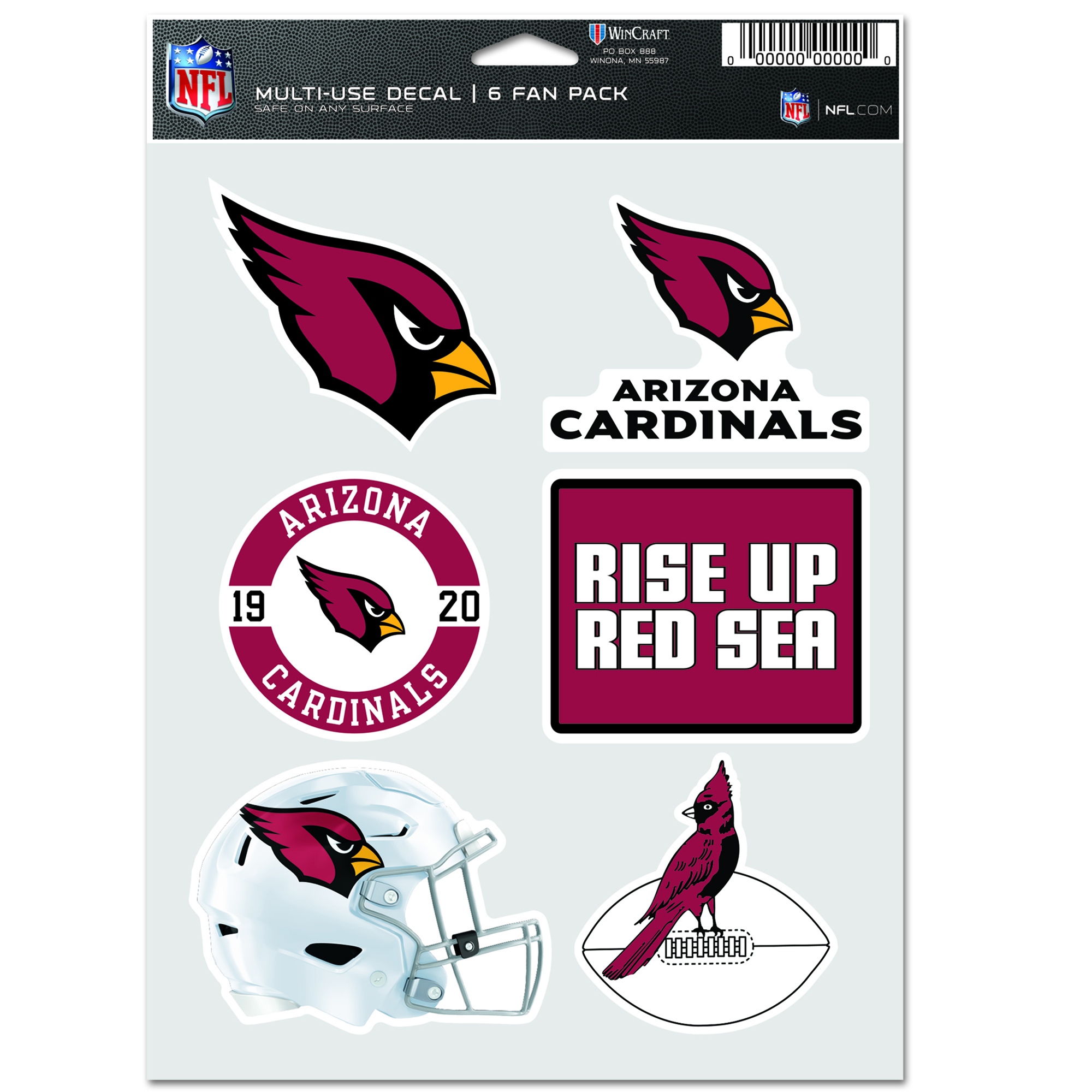 Arizona Cardinals 5x7 Multipack Aufkleberbogen Image