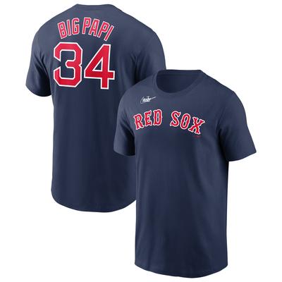 Nike David Ortiz T-Shirt für Herren mit Boston Red Sox-Namen und -Nummer und Wortmarke in Marineblau Image