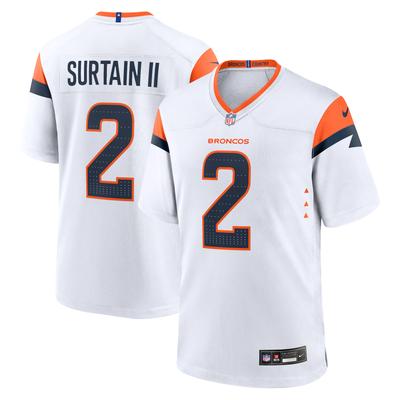 Denver Broncos Nike Game Auswärtstrikot - Weiß - Patrick Surtain II - Herren Image