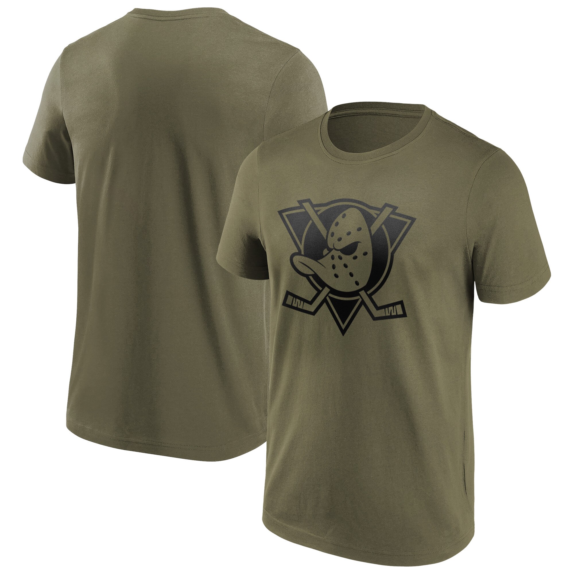 Anaheim Ducks Fanatics Branded Iconic Preferred Logo Grafik T-Shirt - Khaki - Herren Image