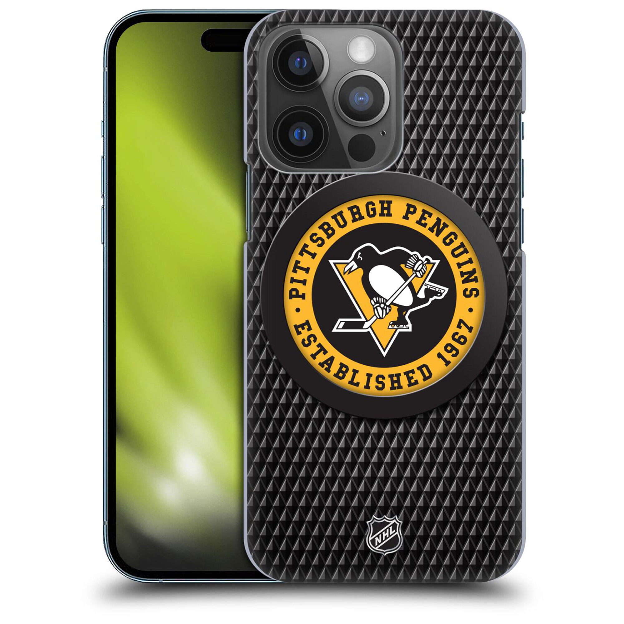 Pittsburgh Penguins NHL Puck Texture Grafik Phone Case - iPhone Image
