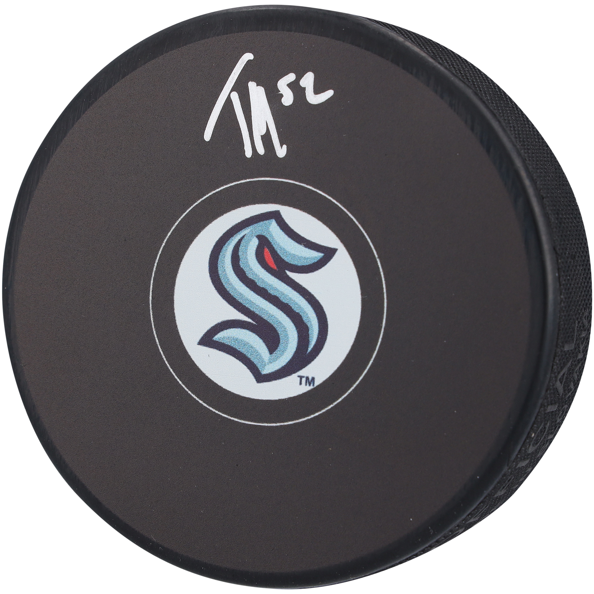 Tye Kartye Seattle Kraken signierter Hockeypuck Image