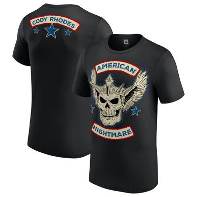 WWE Cody Rhodes Crowned Skull Biker Cut T-Shirt - Schwarz - Herren Image