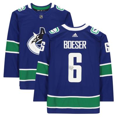 Brock Boeser Vancouver Canucks signiertes blaues Adidas-Trikot 2019 Image