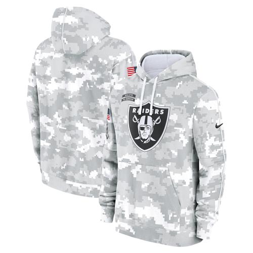 Las Vegas Raiders Nike 2024 Salute to Service Club Fleece Hoodie - Herren