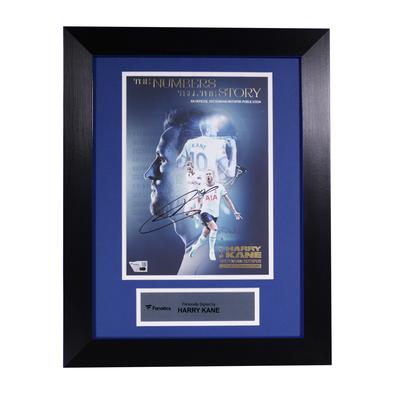 Tottenham Hotspur Harry Kane Tottenham Hotspur Signiertes Programm - Gerahmt Image