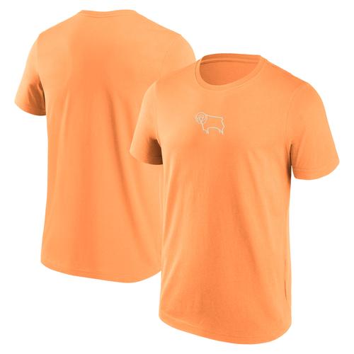 Derby County Mono-Grafik-T-Shirt – Orange – Herren