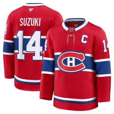 Herren Fanatics Nick Suzuki Rotes Montreal Canadiens Premium-Heimtrikot Image