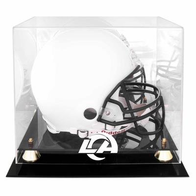Goldener klassischer Helm mit Teamlogo von Los Angeles Rams, mit verspiegelter Rückseite Image