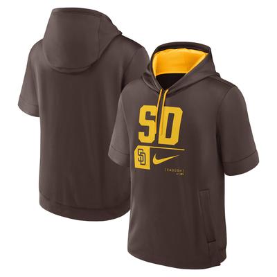 Nike San Diego Padres Tri Code Lockup Kurzarm-Hoodie für Herren in Braun Image