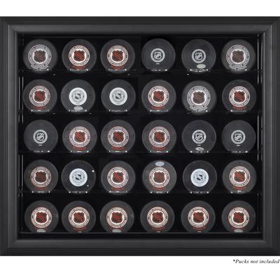 Vitrine für 30 Hockey-Pucks, schwarzer Rahmen Image