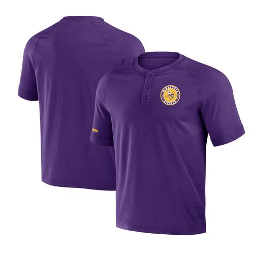 Lila Minnesota Vikings Washed Raglan Henley-T-Shirt für Herren aus der NFL x Darius Rucker-Kollektion von Fanatics