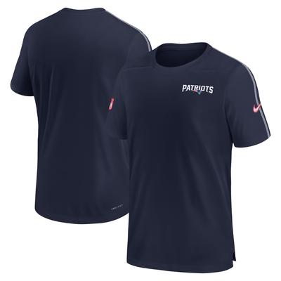 Nike New England Patriots 2024 Sideline Coach UV-Performance-T-Shirt für Herren, Marineblau Image
