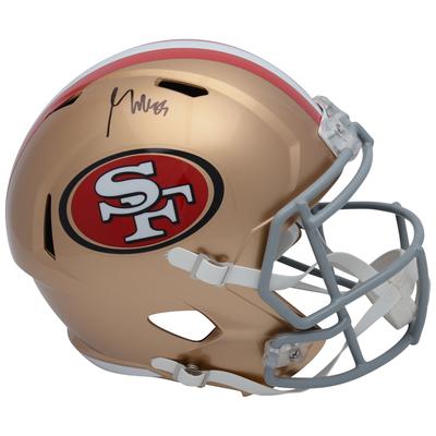 George Kittle San Francisco 49ers signierter Riddell Speed Replica-Helm Image