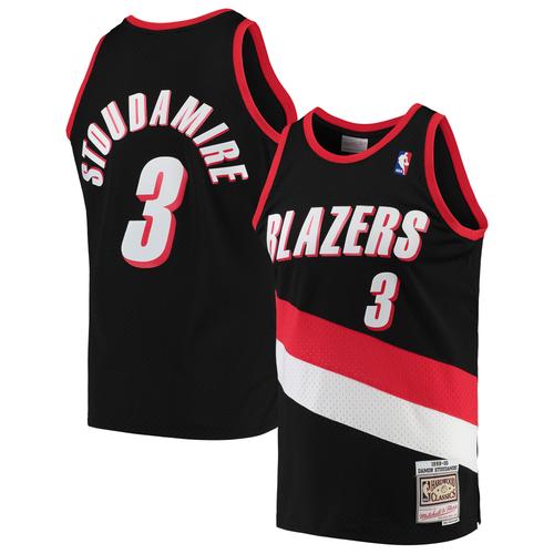 Schwarzes Swingman-Trikot von Mitchell & Ness Damon Stoudamire für Herren der Portland Trail Blazers 1999/00 Hardwood Classics