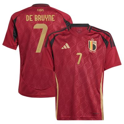 Belgien 2024 Heimtrikot adidas - Kinder mit Aufdruck De Bruyne 7 Image