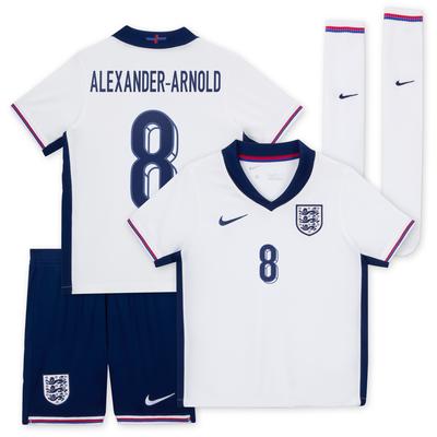 England Nike Home Stadium Mini Kit 2024 – Kleine Kinder mit Aufdruck Alexander-Arnold 8 Image