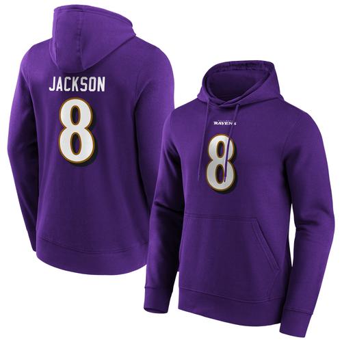 Baltimore Ravens Home Name & Nummer Hoodie - Lamar Jackson - Herren